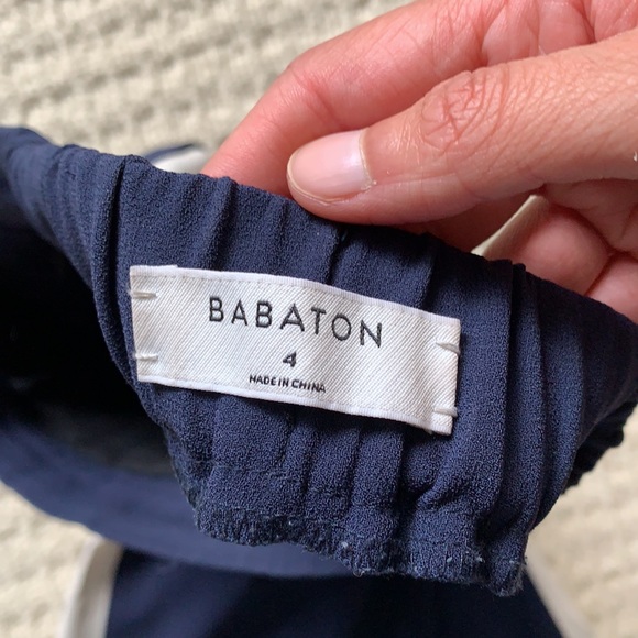 Size 4 Babaton Navy Cropped Dress Pants - Picture 5 of 6